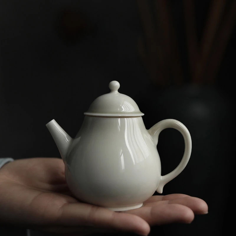 草木灰釉小茶壶落灰窑变复古茶壶单壶功夫茶具家用泡茶器盖碗茶杯