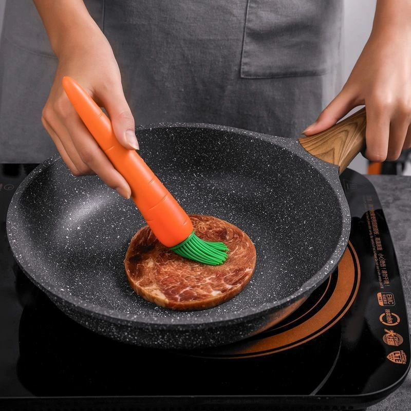 胡萝卜硅胶油刷一体耐高温烙饼刷油刷子食用刷子厨房创意小工具