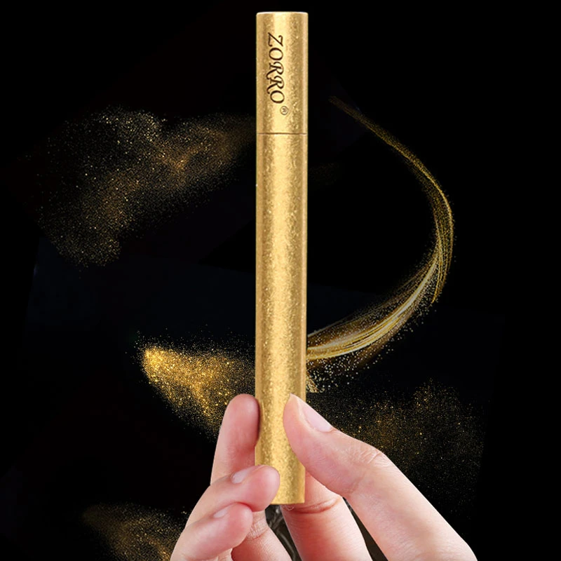 ZORRO/佐罗金箍棒铜煤油打火机男创意个性超薄火折子细长迷你火柴