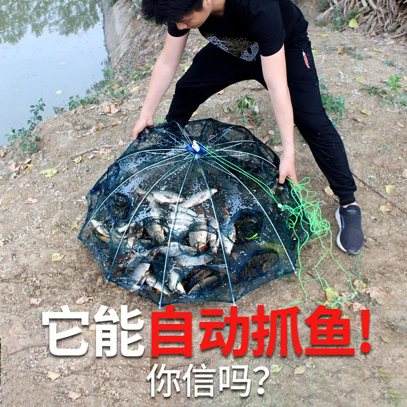 龙虾鱼网笼捕鱼网渔网虾笼渔笼折叠螃蟹自动抓黄鳝地笼八角笼
