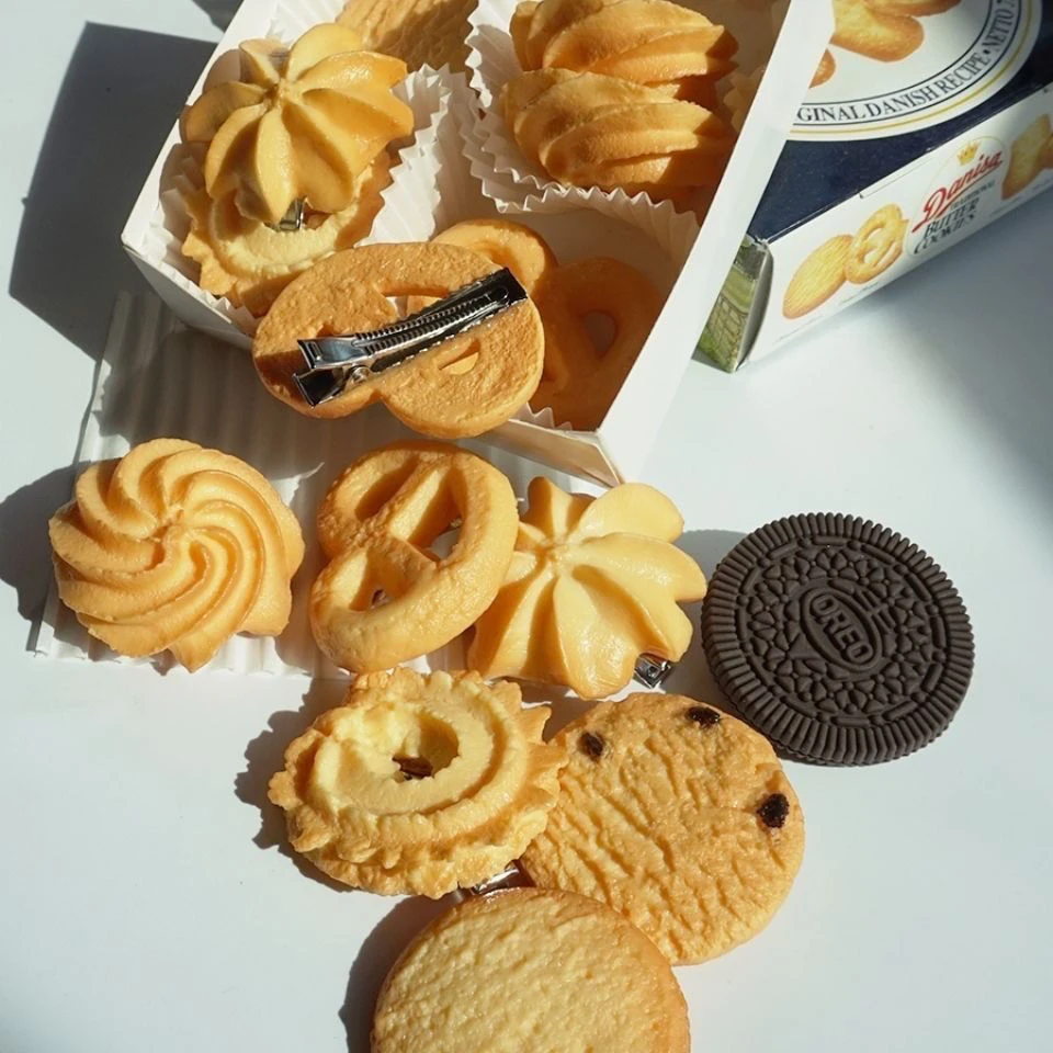曲奇饼干边夹发卡组合仿真奥利奥食物搞怪发饰女头夹头饰卡子发夹