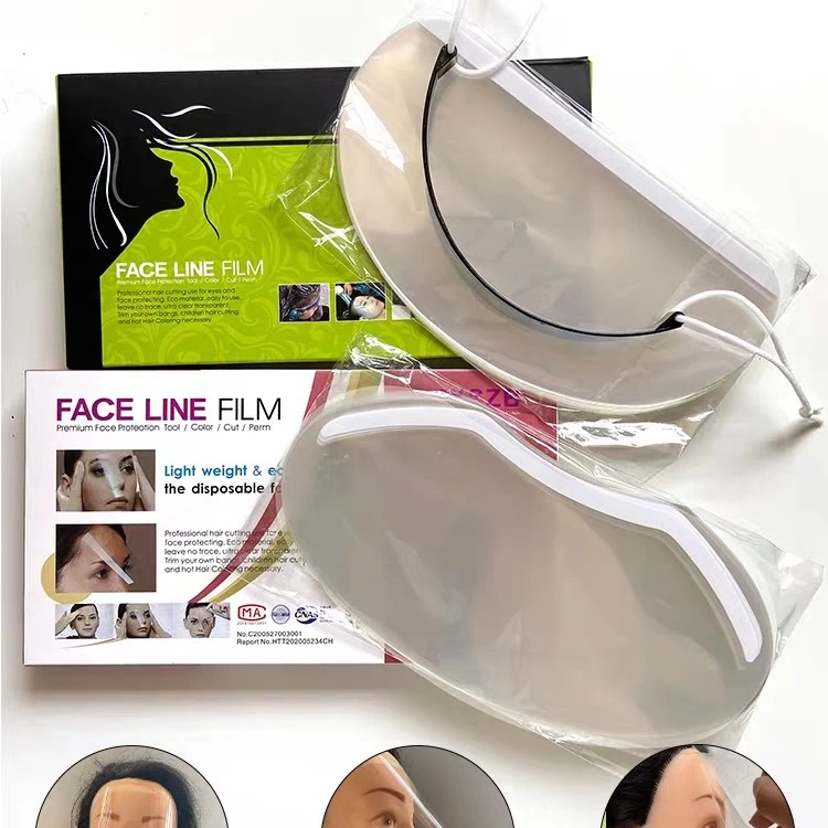 刘海贴透明染发遮面罩剪理发美店额头贴粘挡脸板发型师发廊保护罩