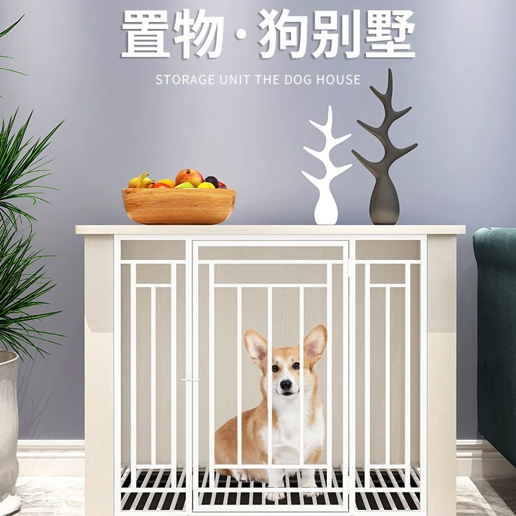 木质狗笼子小型犬泰迪室内中大型犬宠物带厕所分离狗别墅实木围栏