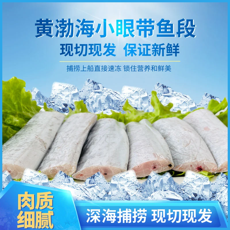 海映金【青岛带鱼带鱼段500g/包】13-15段/包  顺丰包邮
