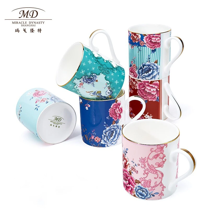 玛戈隆特 盛世牡丹 骨瓷马克杯