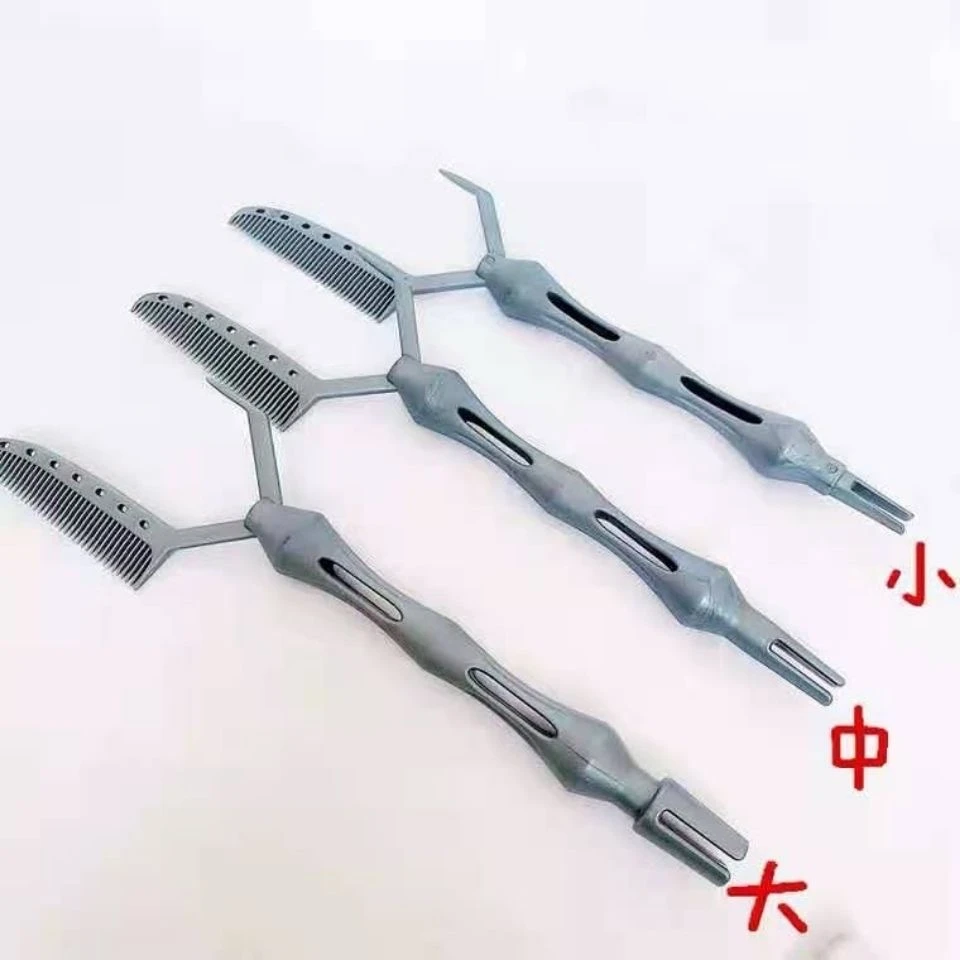 新款定位烫发梳子发根纹理冷热烫