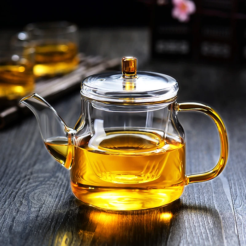 一品工坊加厚玻璃泡茶壶家用花茶壶耐高温过滤煮茶水壶茶具套装