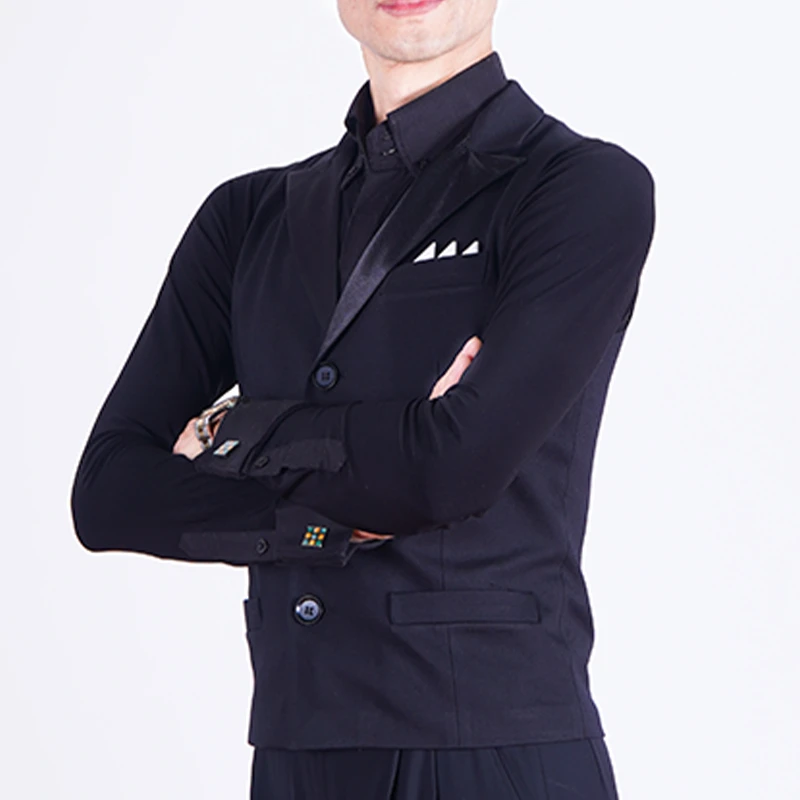 新款男士摩登舞马甲跳舞演出舞蹈服NMJ01