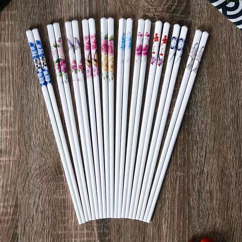 陶瓷筷子耐高温筷子亲子筷子创意中式易清洗筷子酒店筷子亲子餐具