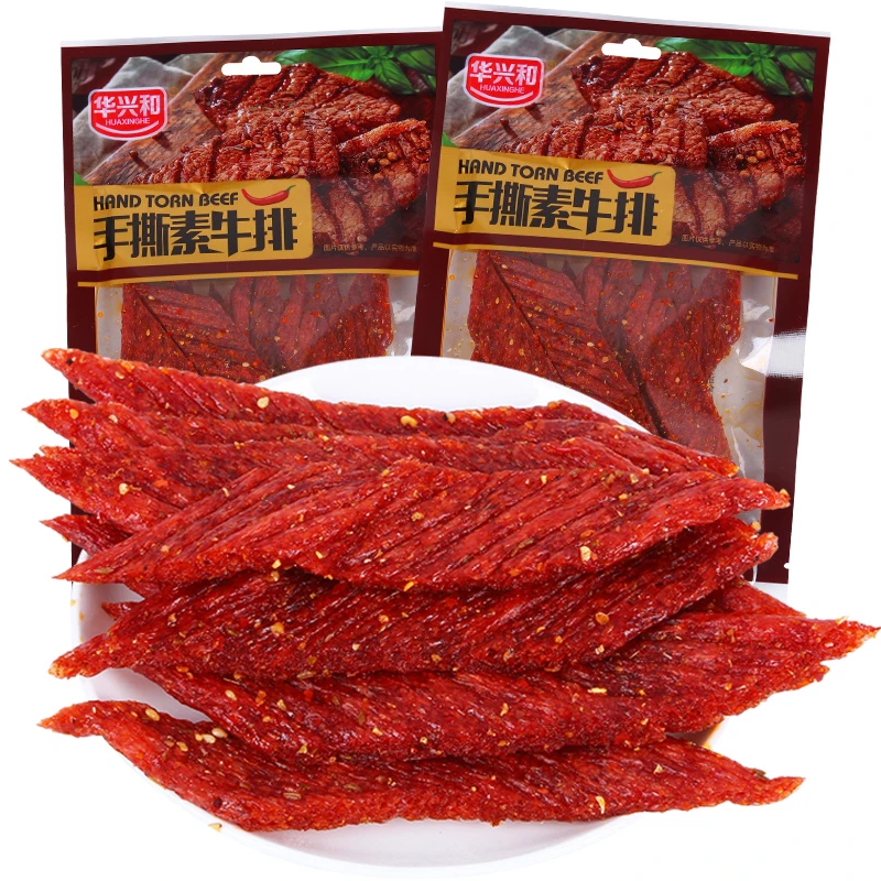 华兴和手撕素牛排辣条76g/袋麻辣味8090后儿时经典怀旧零食小吃