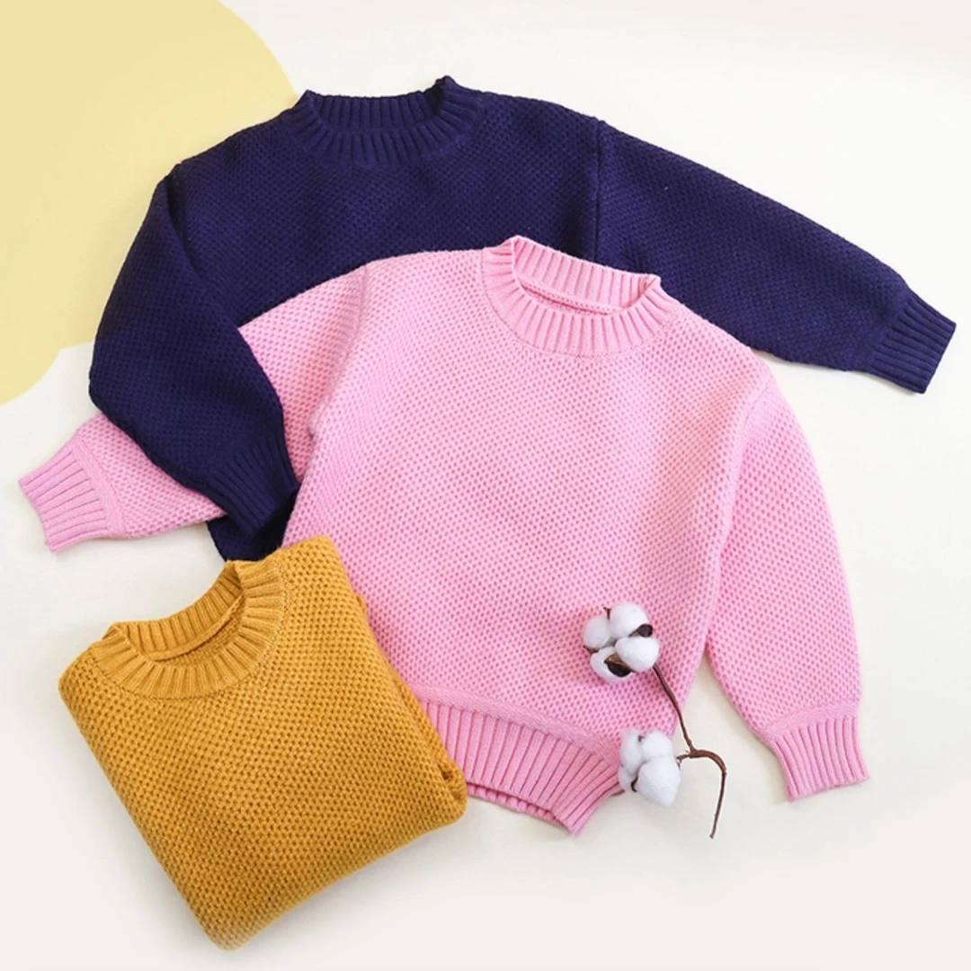 5541米乐熊男女宝宝圆领套头毛衣儿装冬季新款W5541SD09针织秋冬