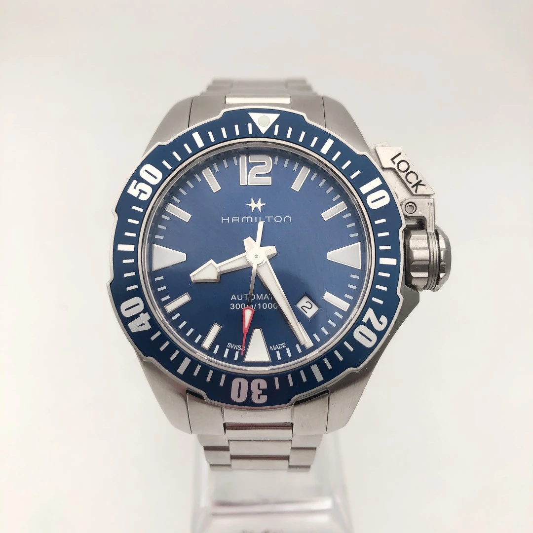 95新 Hamilton/汉米尔顿 戏说名表/海军蛙人/蓝色防水夜光