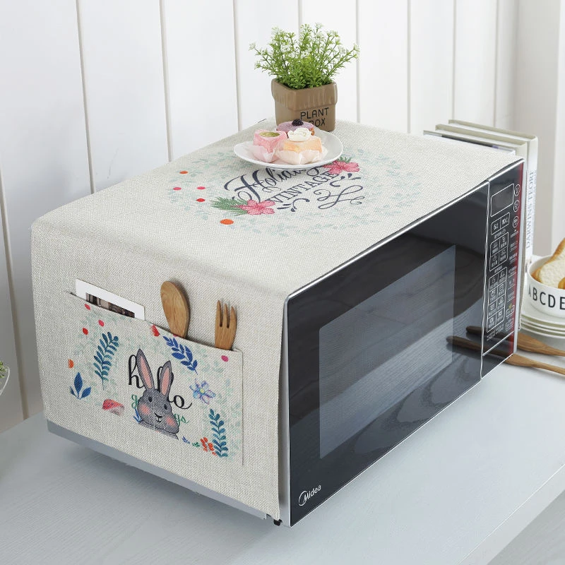 微波炉罩通用美的格兰仕防水防油烟家用烤箱防尘罩冰箱洗衣机盖布