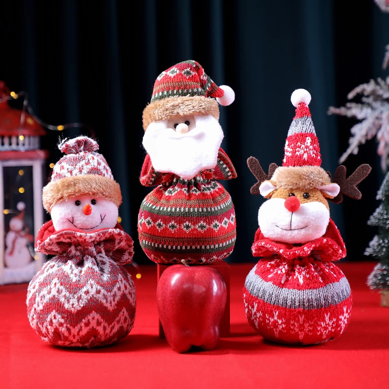 【韩美尚专属】圣诞节礼物袋针织苹果袋平安夜礼品