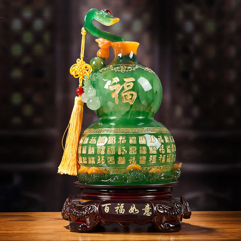 如意福禄摆件家居酒柜玄关摆设办公室桌面装饰品乔迁新居开业礼品
