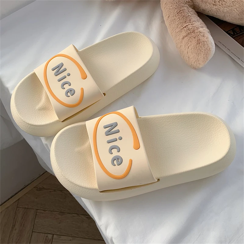 韩版ins情侣度假防滑踩屎感沙滩鞋女夏时尚男生外穿厚底防臭拖鞋