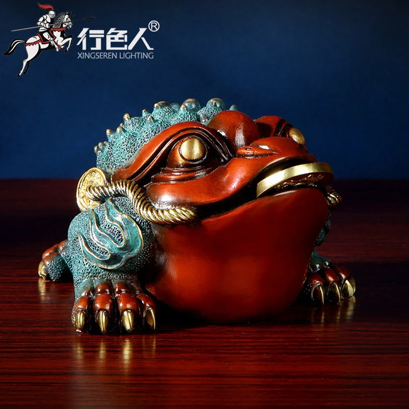 XINGSR/行色人《全铜金蟾》摆件三足金蟾蜍礼品办公桌装饰茶桌饰品