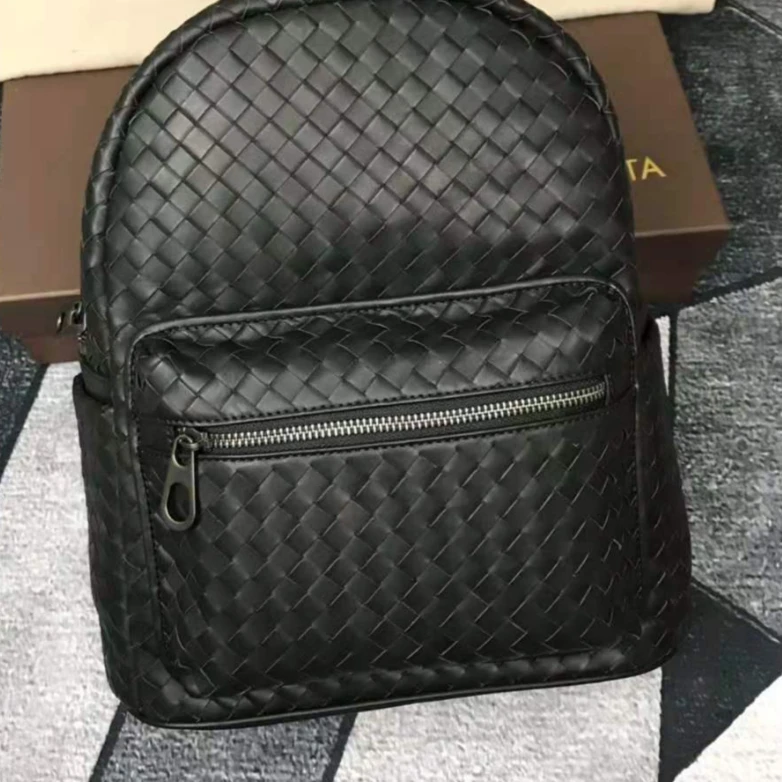 【港叔】手工打蜡编织双肩包《W3020》