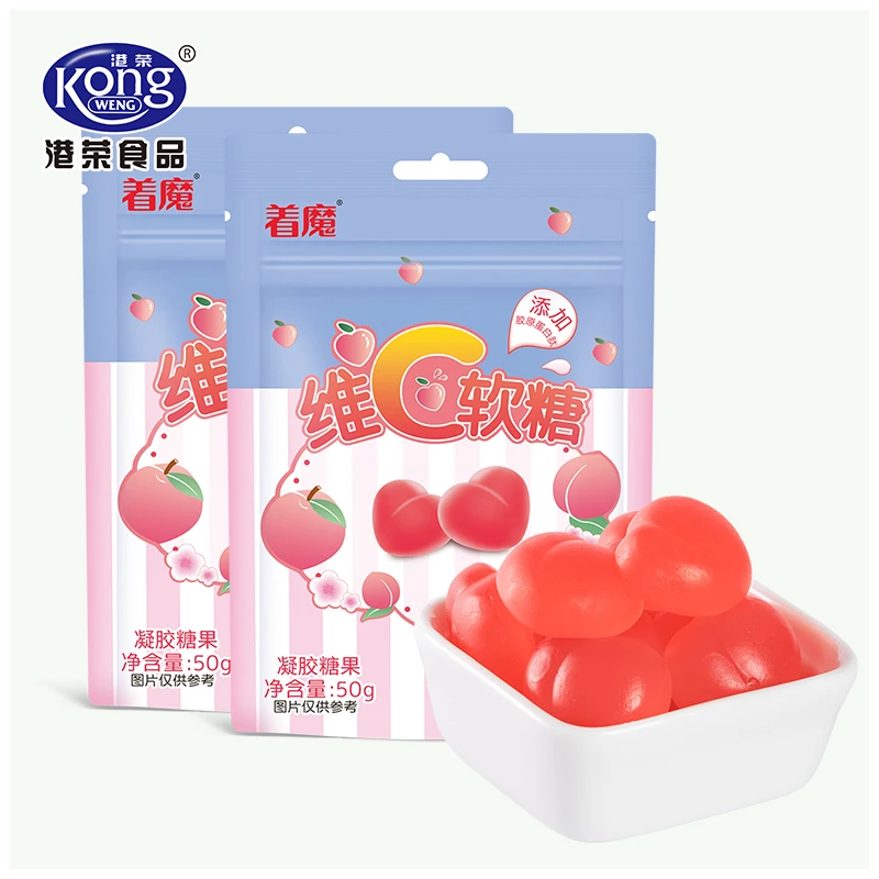港荣着魔维C软糖水蜜桃味50g*2