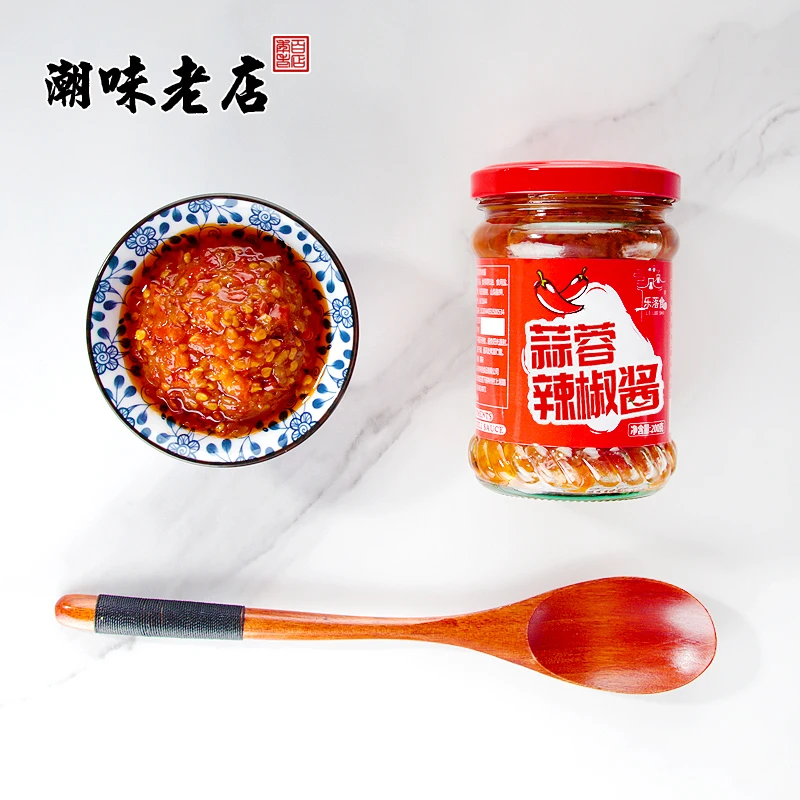 广东蒜蓉辣椒酱 潮汕特产肠粉汤粉火锅蘸酱拌面酱 规格: 200g