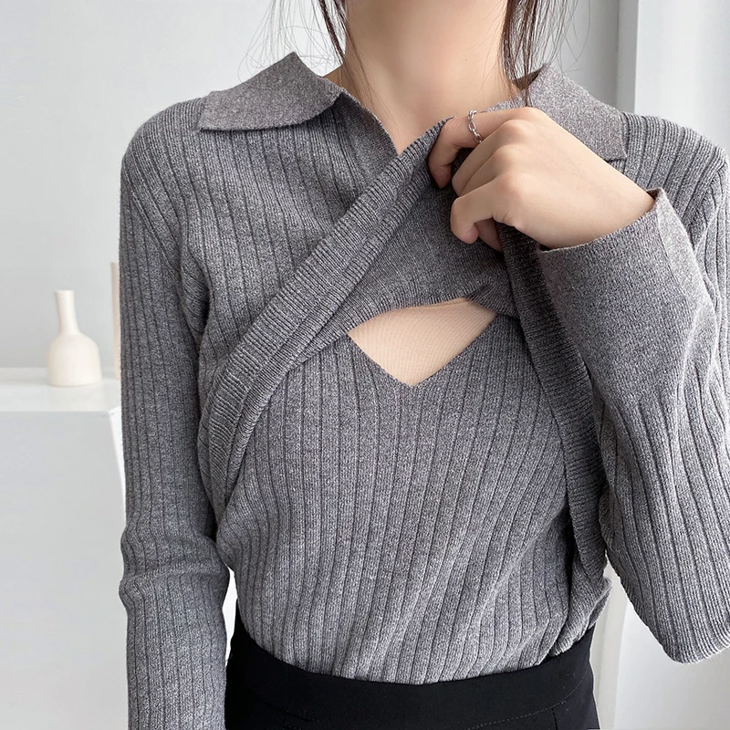 DXMM_哺乳毛衣外出时尚冬季可喂奶期衣服产后春秋外穿辣妈款上衣
