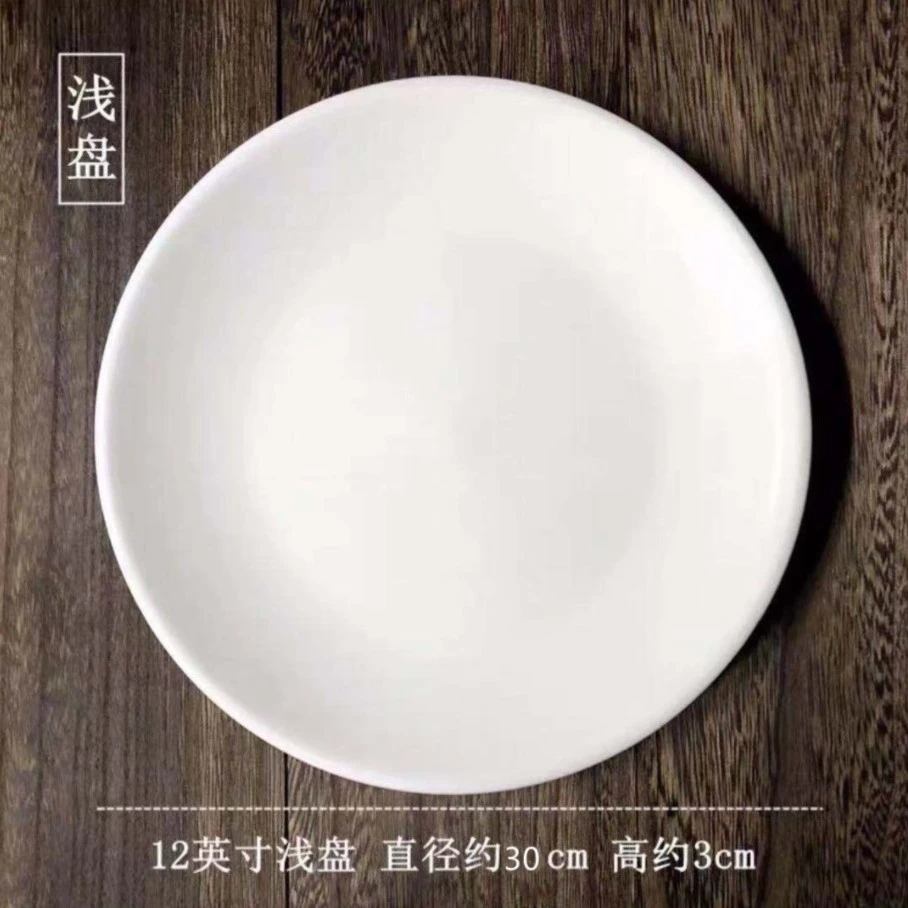 （烟火老师专属）艺术陶瓷盘米其林摆盘年夜饭陶瓷盘子摆盘圆形白瓷