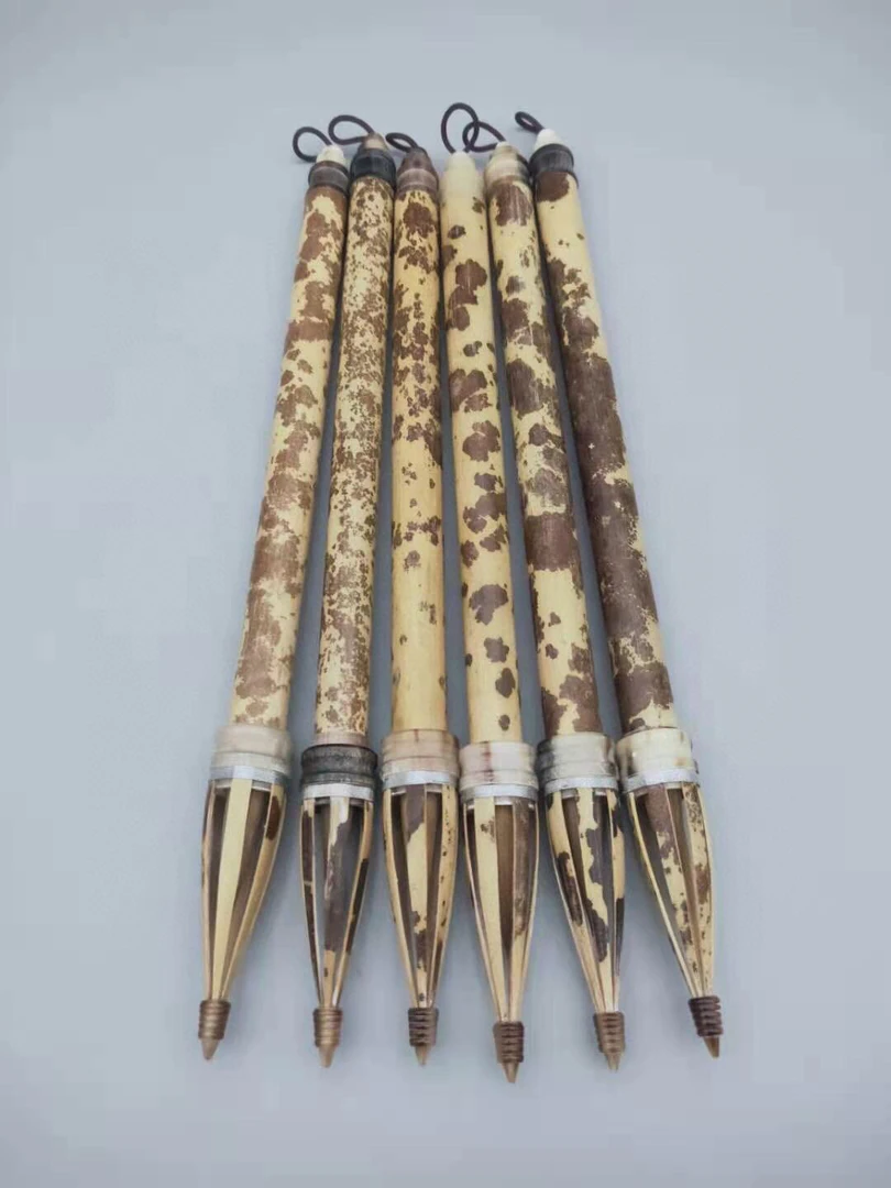 善琏湖笔世家收藏级别精品云南红湘妃竹东北纯狼毫子母笔