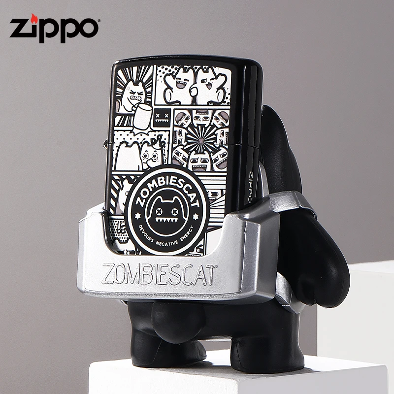 ZIPPO打火机魔猫联名创意礼盒玩偶防风原装男士送礼DYJ1X1H1