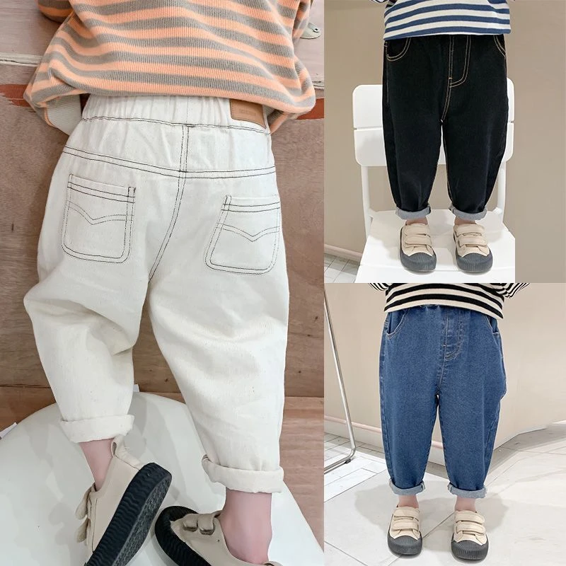 【萱萱妈婴童屋】儿童秋季新品牛仔裤宽松时尚裤子