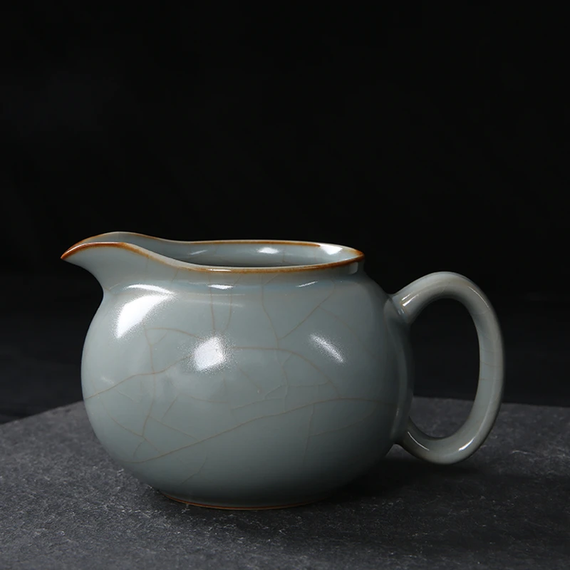 凝香阁仿古釉开片天青汝窑公道杯家用陶瓷茶具分茶器茶海公杯匀杯