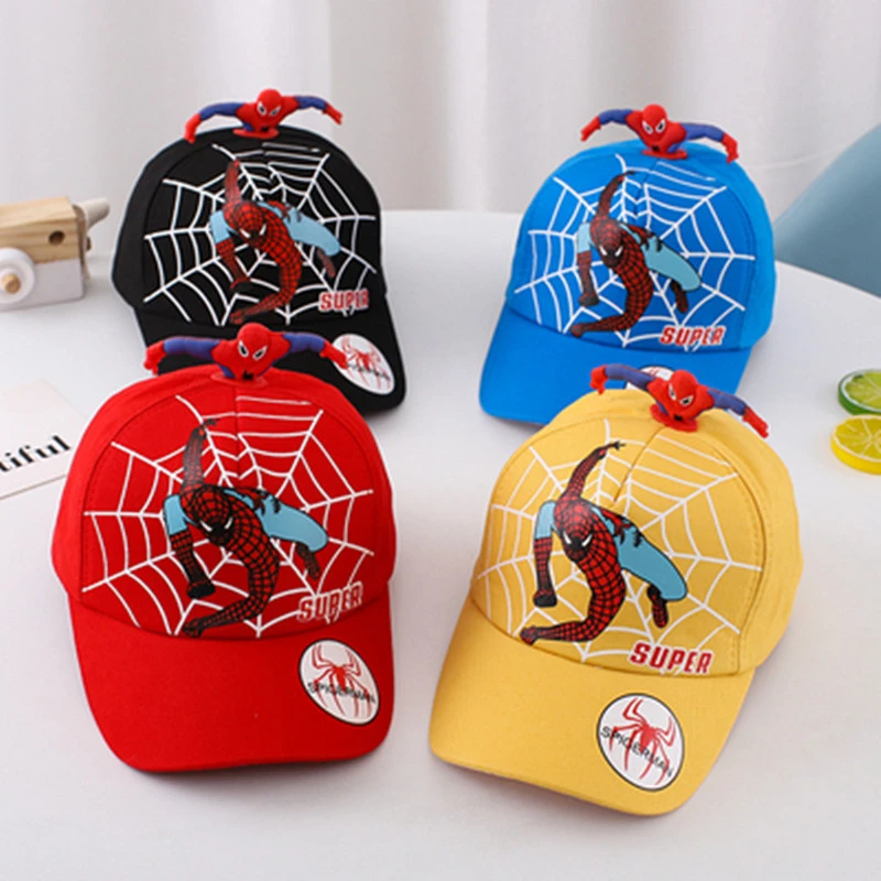 儿童棒球帽春秋韩版潮男童鸭舌帽女童夏天防晒遮阳宝宝帽子蜘蛛侠