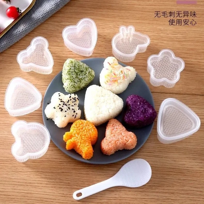 卡通三角饭团模具7件套DIY儿童米饭模具宝宝吃饭神器寿司工具套装
