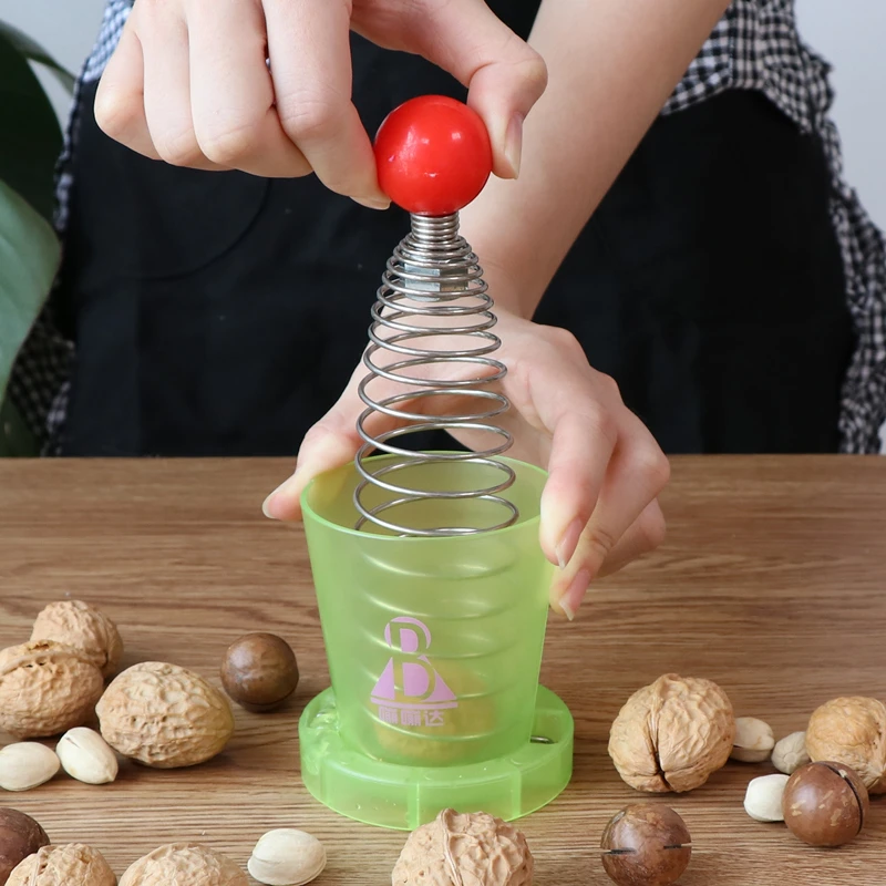 大小山核桃夹子家用不锈钢弹簧开核桃器整粒剥砸坚果碎壳神器工具