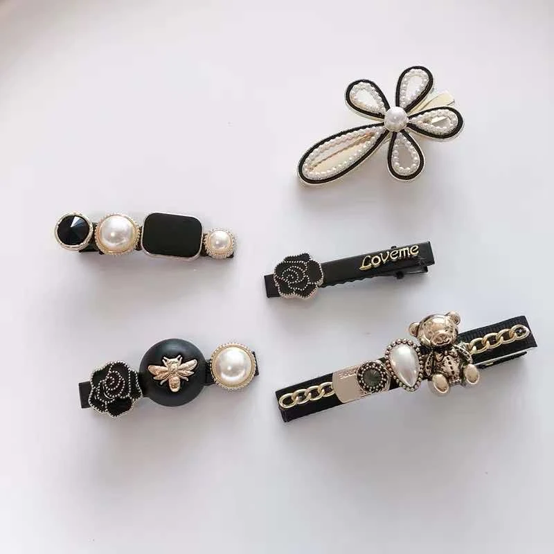 小香风气质款侧边夹后脑勺发夹刘海发夹