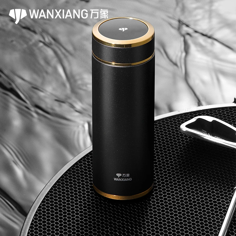 万象保温杯316不锈钢正品大容量直身高档茶杯商务车载水杯礼品杯