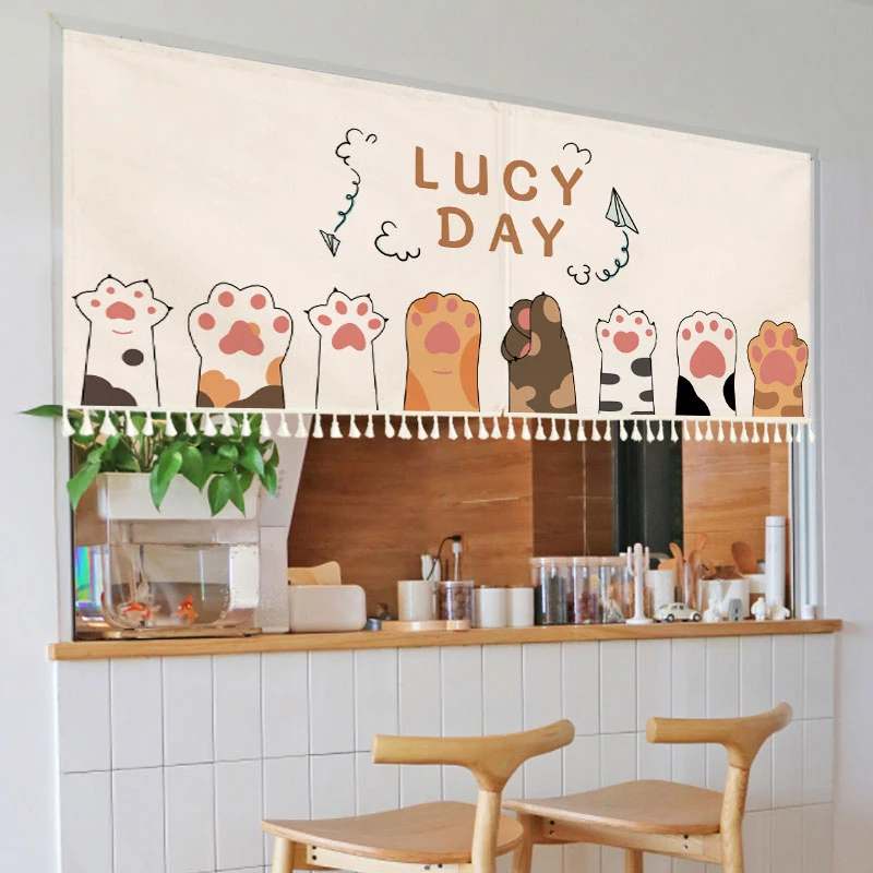 门帘隔断帘开放式厨房防油烟电视机柜遮挡帘挂帘阳台遮阳帘魔术贴