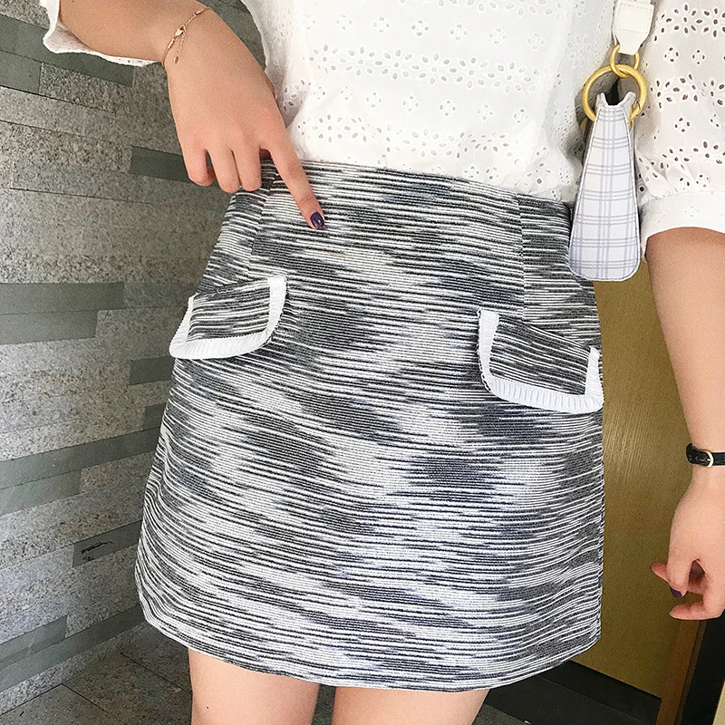 大码女装气质小香复古风显瘦半身裙71231