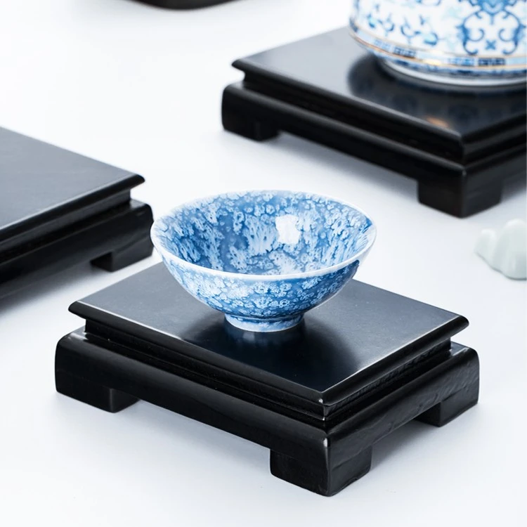 石头底座托架长方形工艺品佛像砂壶盆景奇石花瓶花盆底座托架实木