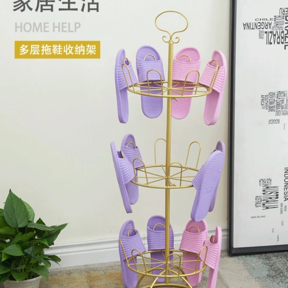 铁艺组装晾鞋架室外阳台简易晒鞋架落地式创意多功能拖鞋架子