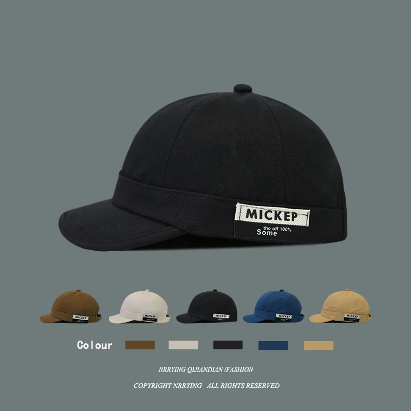 春夏季日系韩版短沿帽女ins软顶棒球帽百搭秋天短檐鸭舌帽子男潮