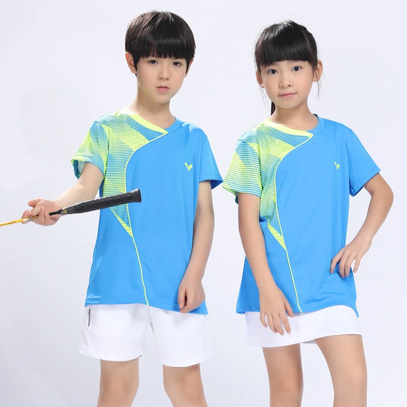 速鹰儿童速干羽毛球服套装男女透气青少年乒乓球羽毛球短裙定制