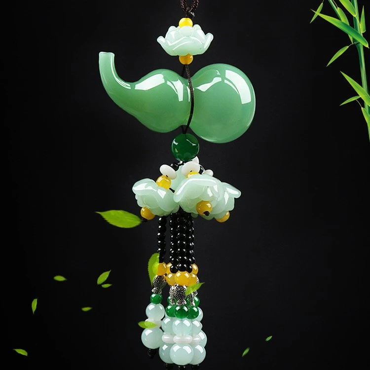 车载好物精选莲花后视镜葫芦挂件车载挂件莲花款车内挂件