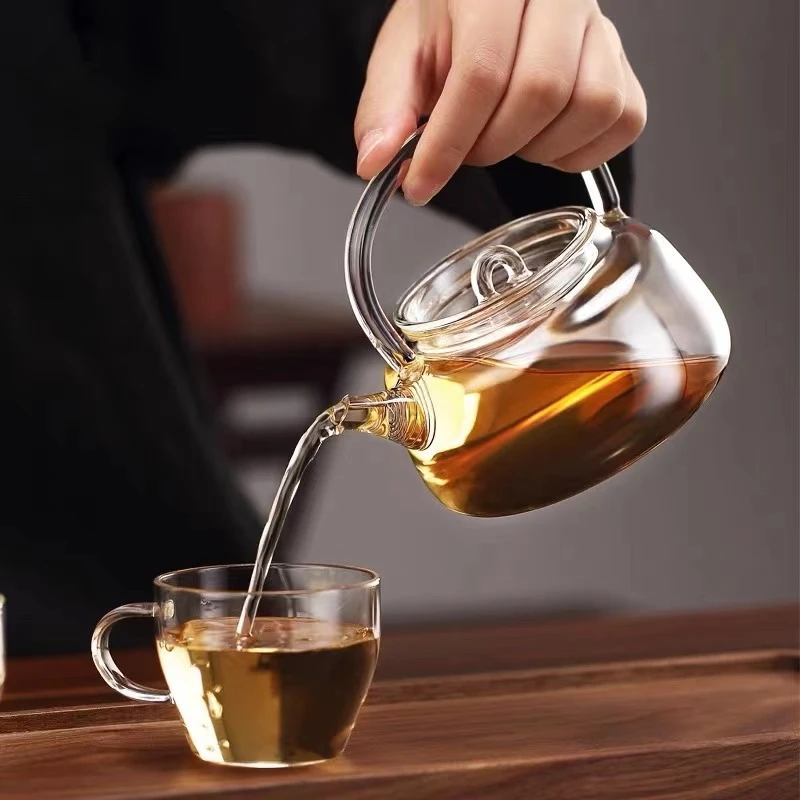 玻璃烧水壶耐高温带过滤泡茶壶煮茶器花茶壶小号单壶大茶壶家用