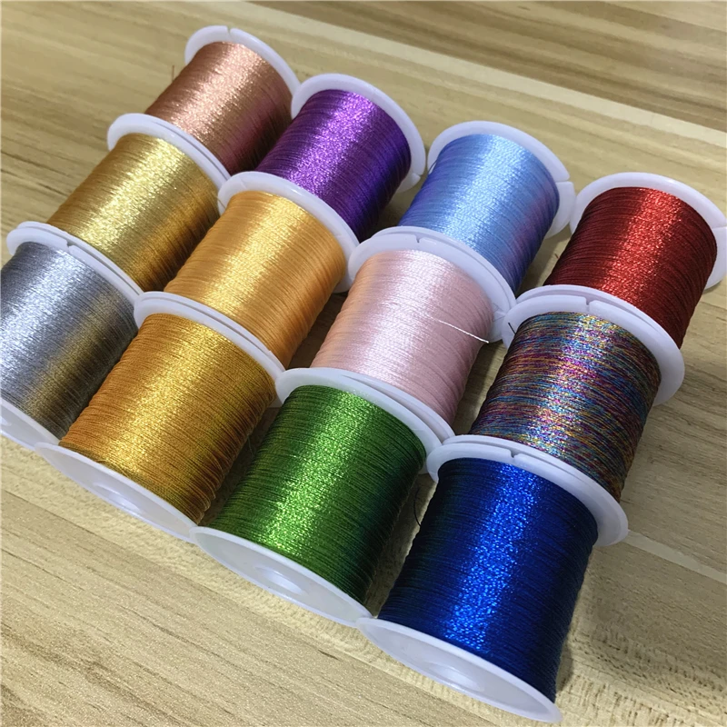 3股特细丝金银股线金扫把缠绕线红绳手项链编织绳diy手工刺绣花线