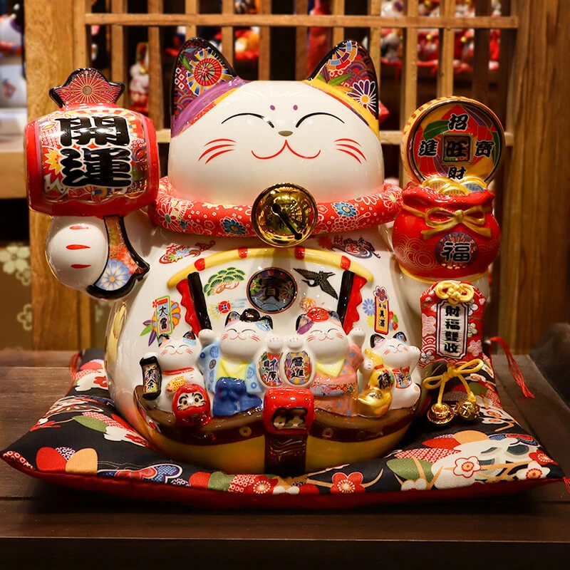 福缘猫特大号家里摆件招财猫开业2025年店铺开业陶瓷家用储蓄罐