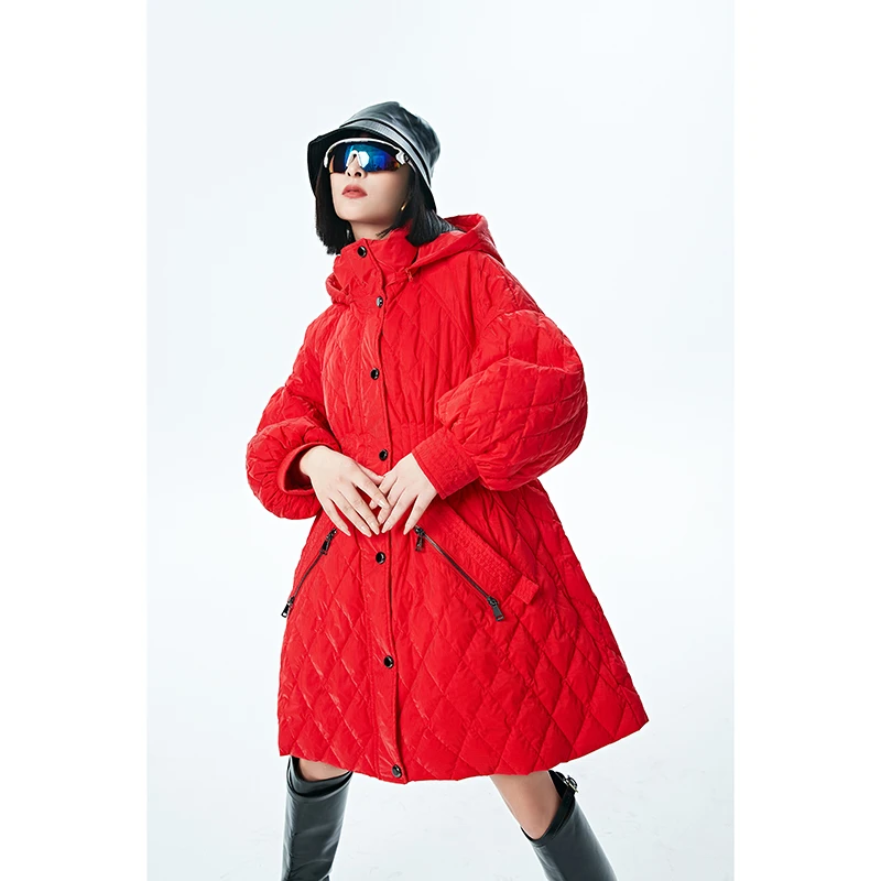 【陈大美反季专场】啲啲蔻原创设计时尚鹅绒服D66611526女款