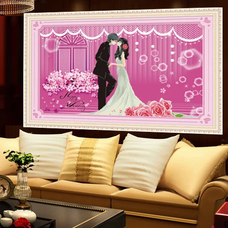 婚庆十字绣2025新款线绣5d结婚半绣系列适合年轻人结婚用的自己绣