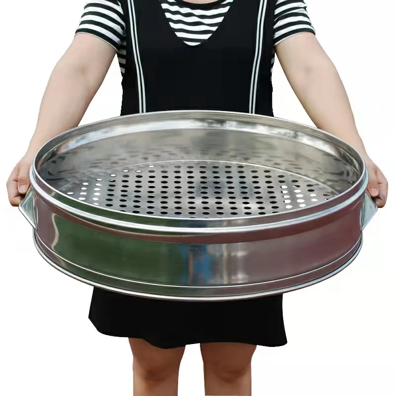 不锈钢蒸笼 蒸笼 无磁不锈钢笼屉移动不锈钢灶台笼屉篦子加厚款