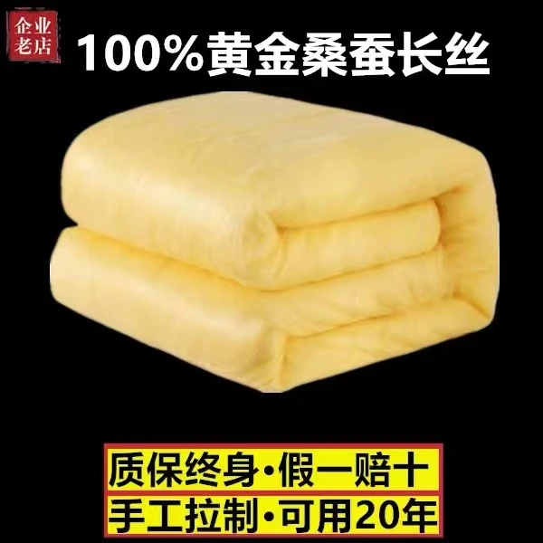 梧桐暖丝黄金桑蚕丝被桑蚕丝长丝春秋被子母被冬被夏凉被