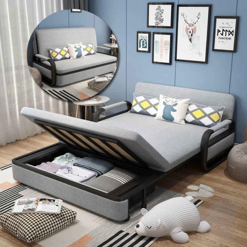 沙发床多功能两用简约储物家用简易抽拉免洗组装实用简约储物家用